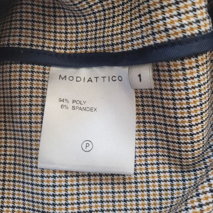 [BUNJANG] Modi Atico Check No Collar Jacket / 모디아티코 체크 노카라 자켓