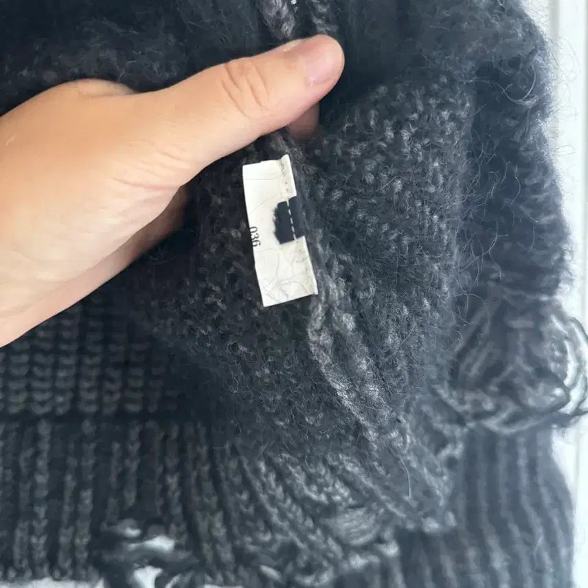 [BUNJANG] Juun J Knit Zip-up / Juun j 데미지 니트집업