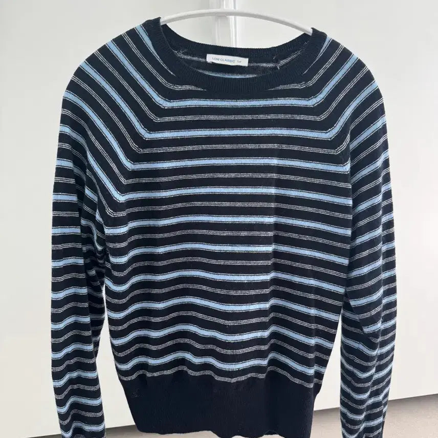 [BUNJANG] Low Classic Merino Cashmere Striped Knit Sweater / 로우클래식 메리노 케시미어 스트라이프 니트 S