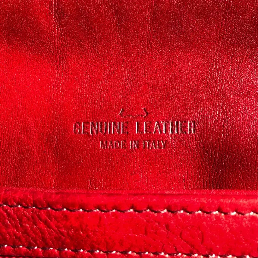 [BUNJANG] Vintage Italian Red Satchel Crossbody Bag / 빈티지 이탈리아 레드 사첼백 크로스백