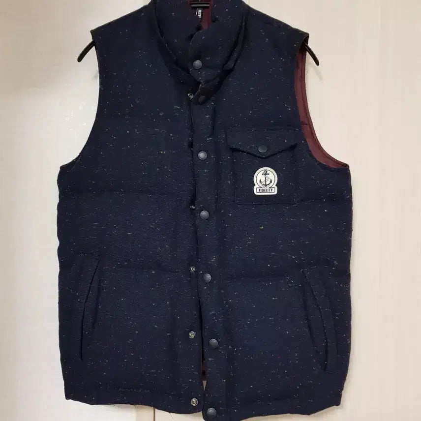 [BUNJANG] Fidelity Reversible Padding Vest Navy / 피델리티 리버시블 패딩 조끼 네이비