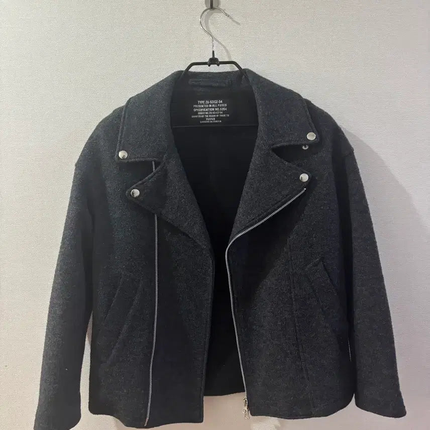 [BUNJANG] Zucca Charcoal Rider Jacket / 주카 Zucca 차콜 라이더 자켓