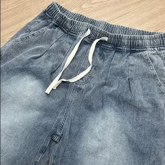 [BUNJANG] Balloon Wide Banding Denim Pants / [새상품] 벌룬 와이드 밴딩 데님 팬츠