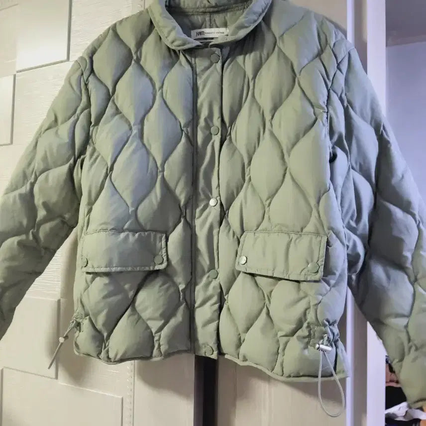 [BUNJANG] IAMT Quilted Duck Down Padded Jacket / IAMT 퀼팅 오리털 패딩 자켓 민트색