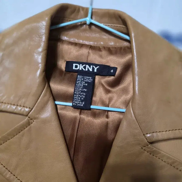 [BUNJANG] DKNY Leather Double Button Jacket / DKNY 가죽 더블 버튼 자켓