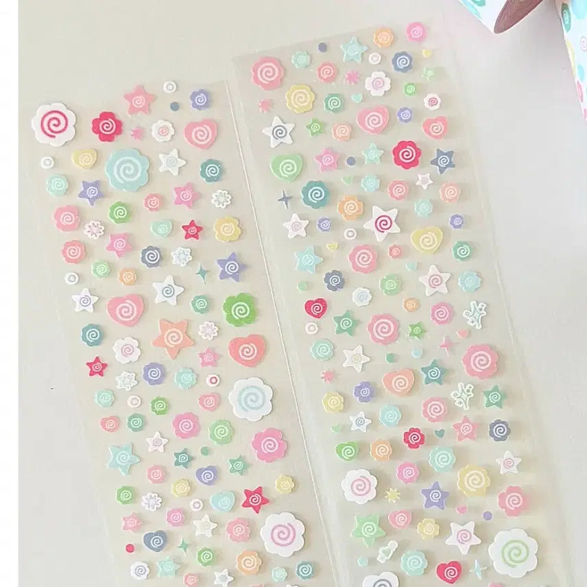 [BUNJANG] Soft Tissue Glitter Roll Sticker / Soft tissue 샤오홍슈 빙글데코 글리터 롤스티커 한패턴