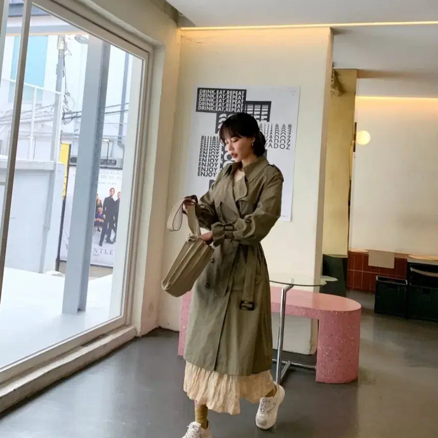 [BUNJANG] Beige Trench Coat / 베이지 트렌치 코트