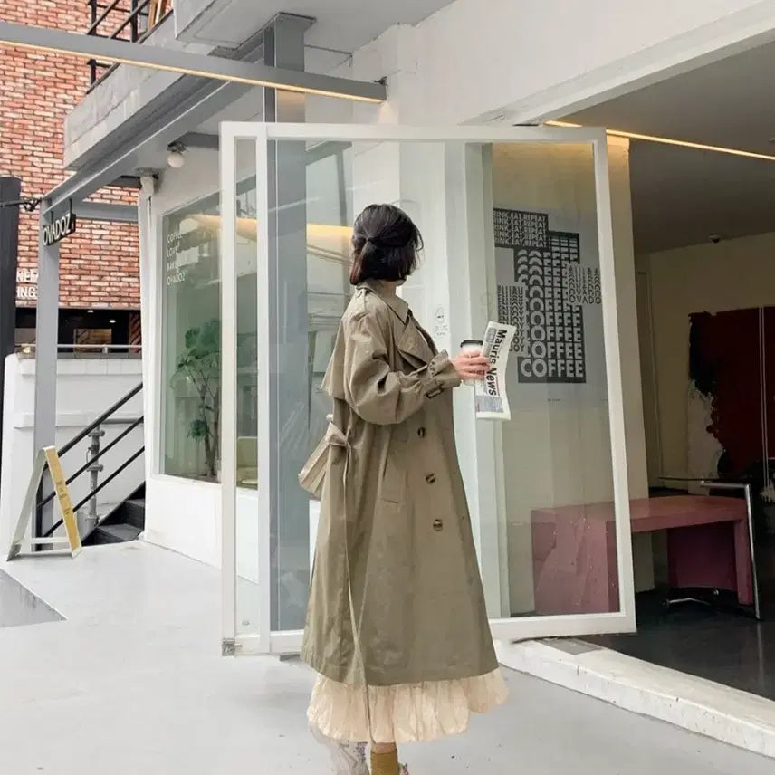 [BUNJANG] Beige Trench Coat / 베이지 트렌치 코트