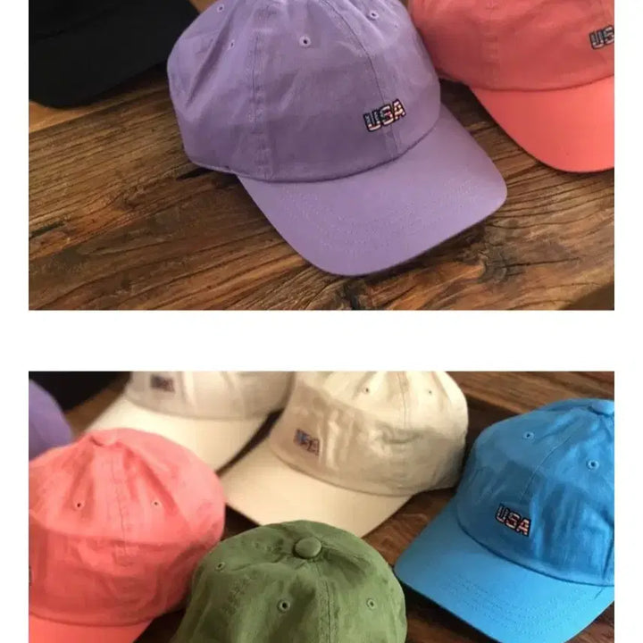 [BUNJANG] MILLITAGE Ball Cap (Blue & Pink) / MILLITAGE 성조기 볼캡 모자 , 총 2개 : 합 5천