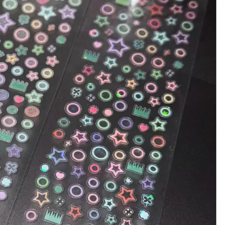 [BUNJANG] Soft Tissue Star Coating Roll Sticker / Soft tissue 샤오홍슈 데코 뽀짝이 별코팅 롤스티커 한패턴