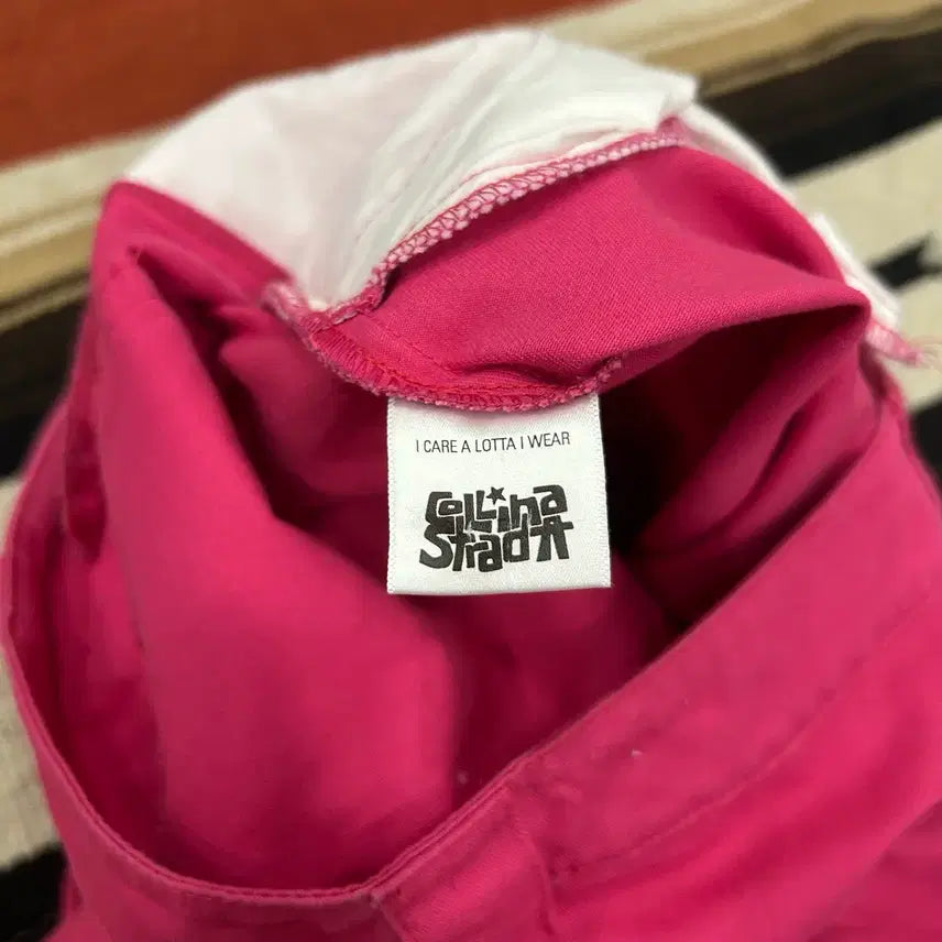 [BUNJANG] Colina Strada Pink Wide Cargo Pants S / 콜리나 스트라다 핑크 와이드 카고팬츠