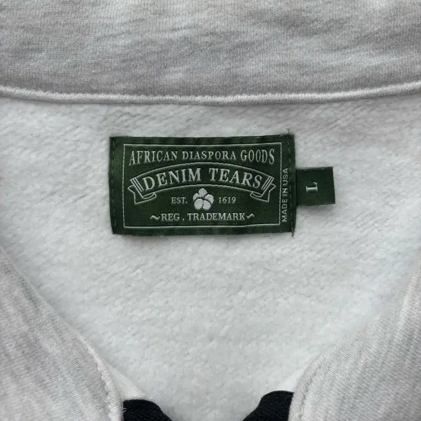 [BUNJANG] Denim Tears Half Zip-up Sweatshirt / [L] 데님 티어스 하프집업 맨투맨