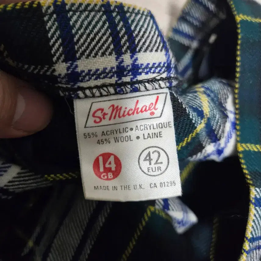 [BUNJANG] ST. MICHAEL Check Long Flare Skirt / ST. MICHAEL 체크 롱  플레어 스커트