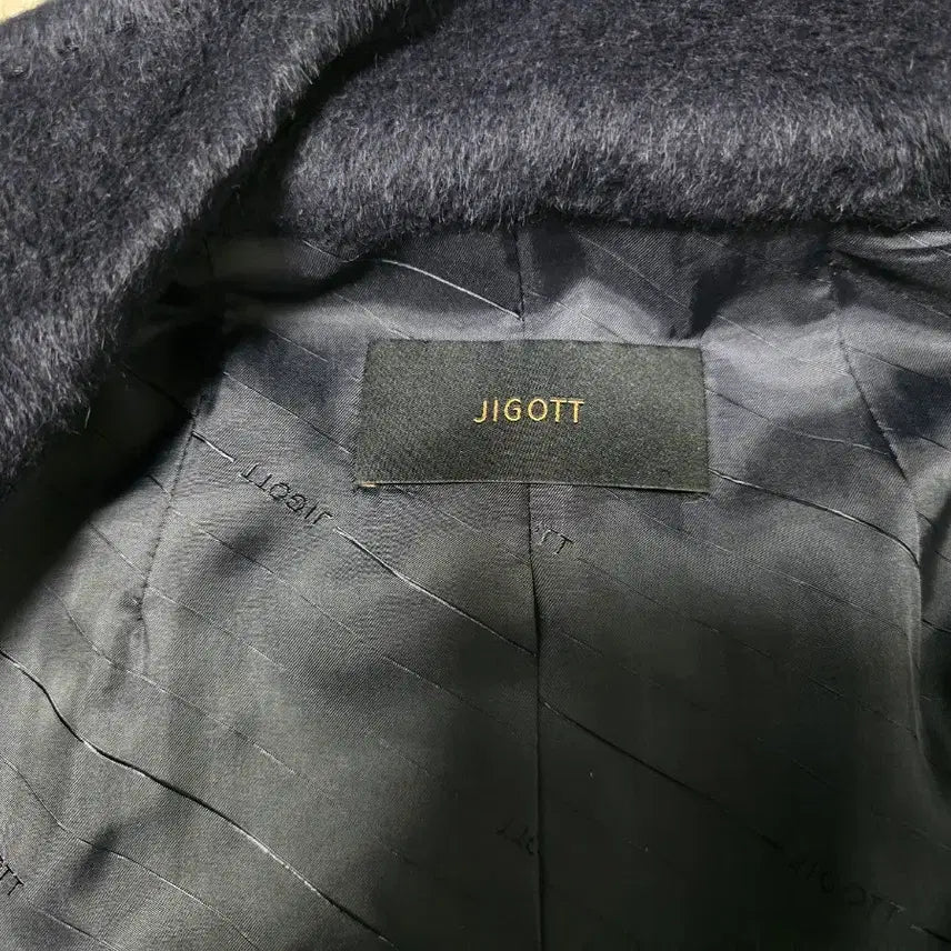 [BUNJANG] JIGOTT Navy Baby Llama Wool Coat / JIGOTT 네이비 색상 베이비라마 여성 코트