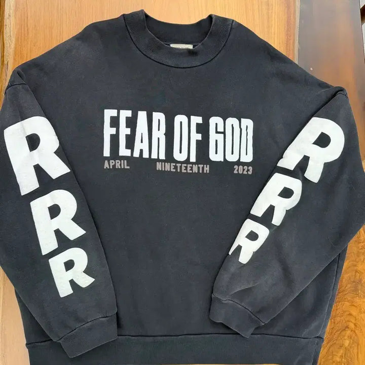 [BUNJANG] Fear of God RRR123 Sweatshirt / 피어오브갓 rrr123 맨투맨 블랙