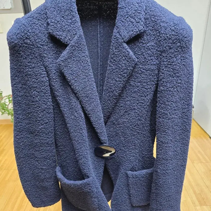 [BUNJANG] Emporio Armani Navy Boucle Jacket / 엠포리오 아르마니 네이비 부클레 자켓