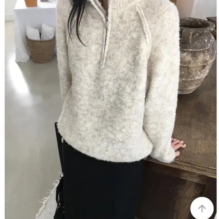 [BUNJANG] Raglan Half-Zip Knit / 래글런 반집업 니트
