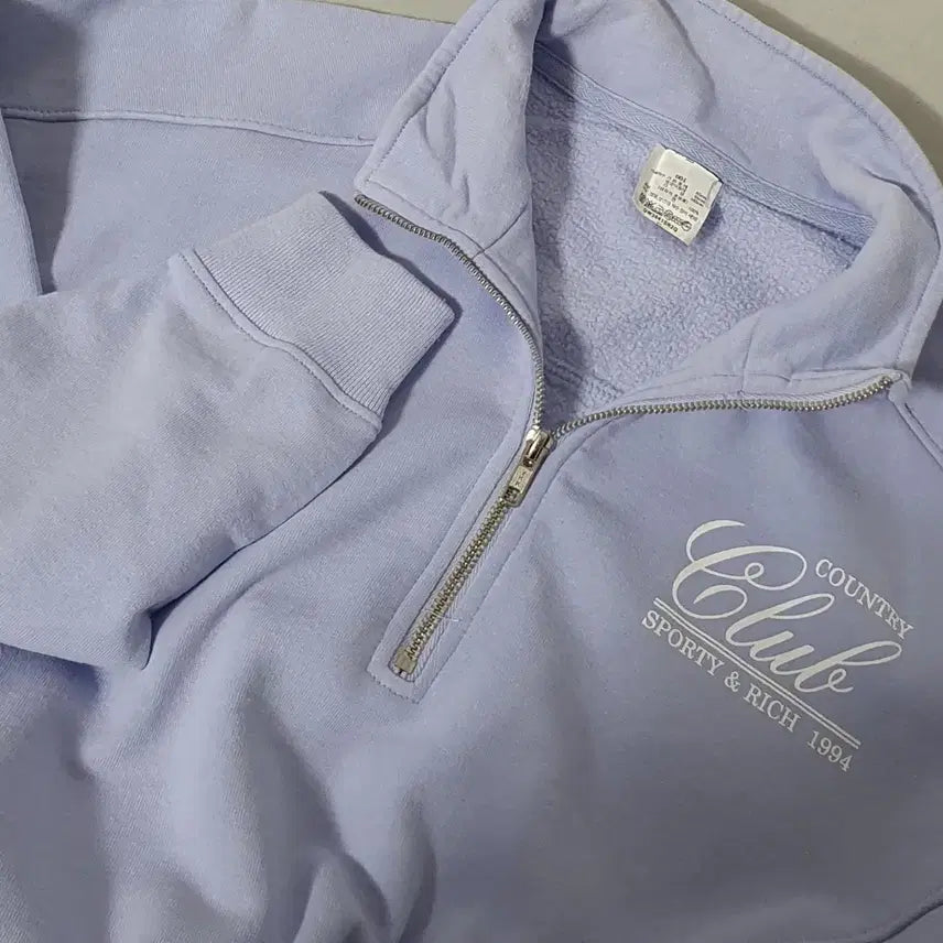 [BUNJANG] Sporty & Rich Lavender Half-Zip Sweatshirt / No.26030111 스포티앤리치 하프집업 맨투맨 라벤더 하프집업