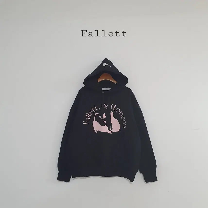 [BUNJANG] Fallett Black Big Logo Cats Hood / No.26022809 Fallett 팔렛 블랙 빅로고 후드 캣츠후드
