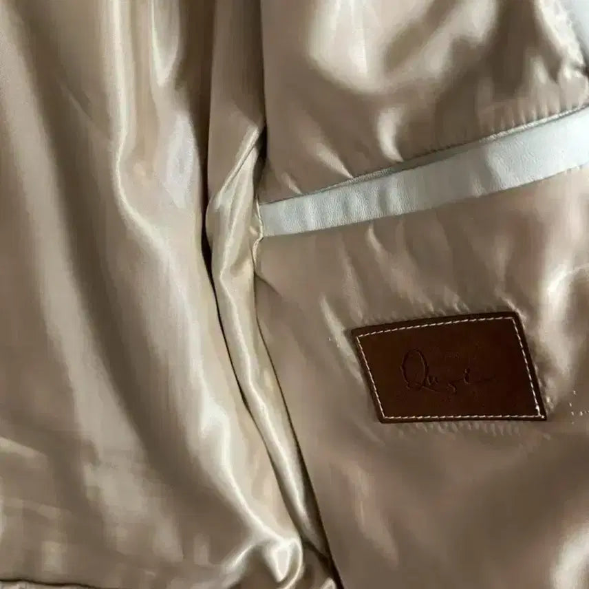 [BUNJANG] White Real Leather Jacket / 화이트 리얼 레더 자켓