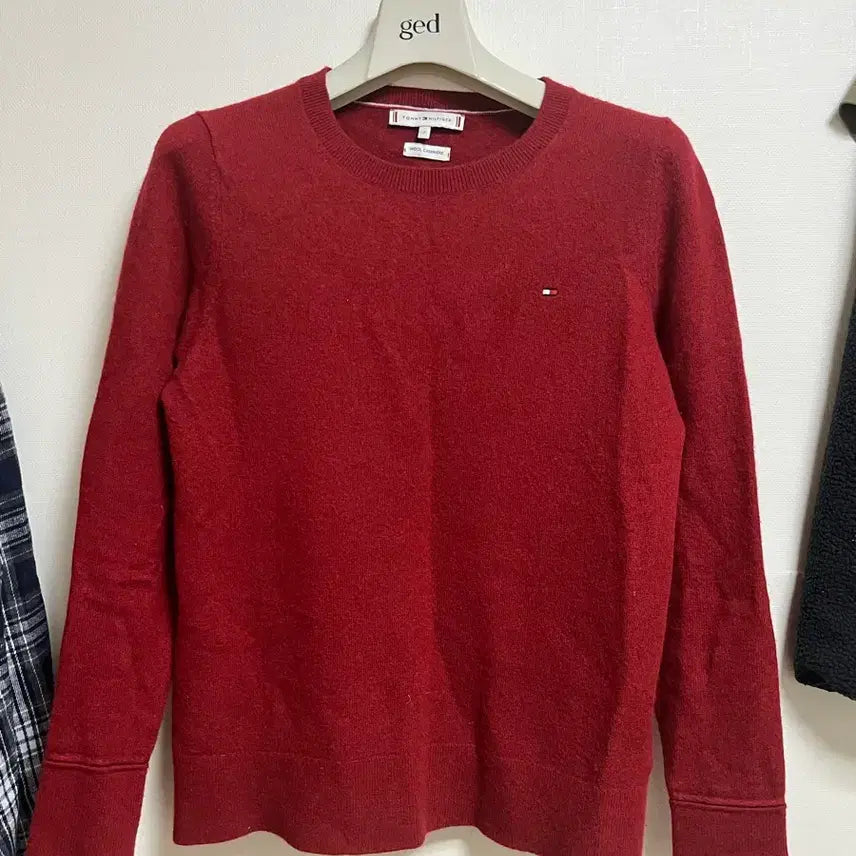 [BUNJANG] Tommy Hilfiger Red Wool Knit S / 타미힐피거 레드 울니트 S