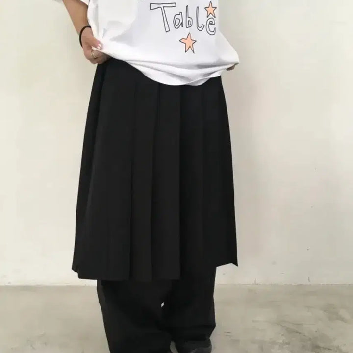 [BUNJANG] Black Pleated Long Skirt / (완전쌔거)블랙 플리츠 롱 스커트 검정색