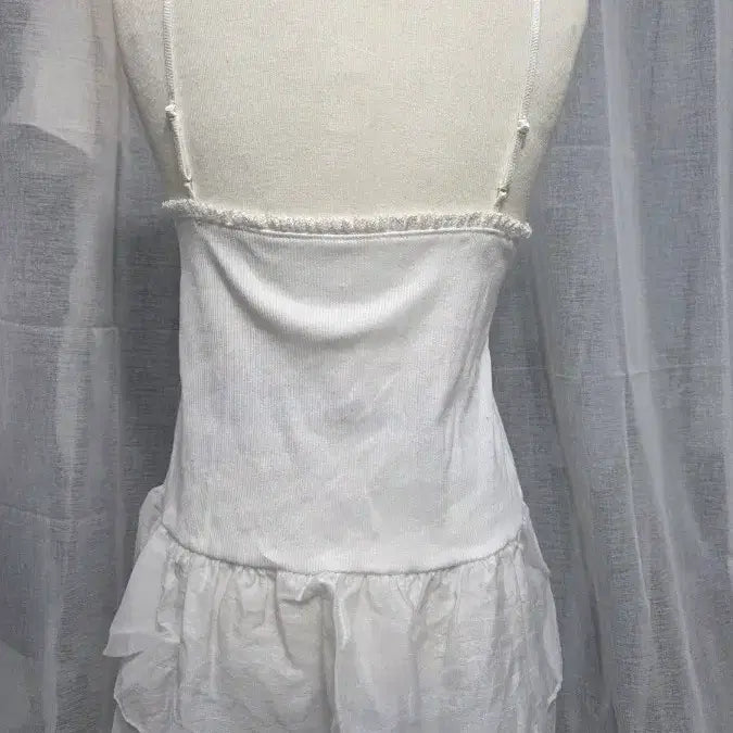 [BUNJANG] Lace Layered Tank Top / 레이스 레이어드 나시 사계절용