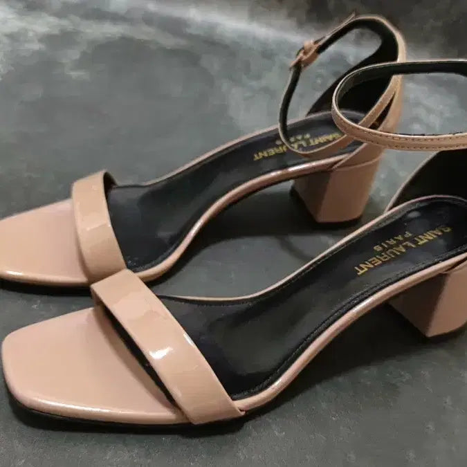 [BUNJANG] Saint Laurent LouLou Sandals / 생로랑 루루샌들힐 핑크베이지