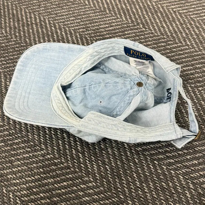 [BUNJANG] Polo Ralph Lauren Chambray Denim Ball Cap / 폴로 랄프로렌 샴브레이 데님 볼캡 모자
