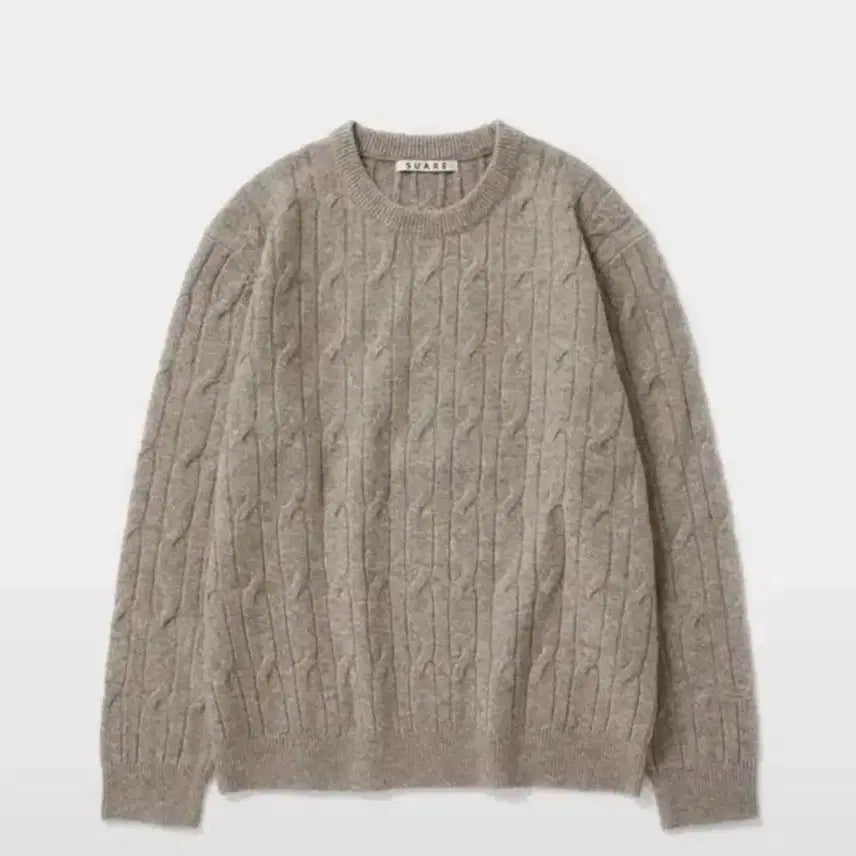 [BUNJANG] Suare Oatmeal Cable Knit Sweater / 수아레 케이블 니트 오트밀 L