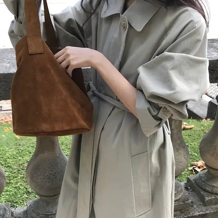 [SOLD OUT] 아카이브제이투유 뮤트 싱글 트렌치코트 페일카키