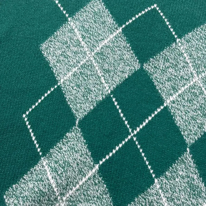 [BUNJANG] Gran Sasso Argyle Pattern Wool Knit Sweater / 그랑사소 아가일 패턴 울 니트