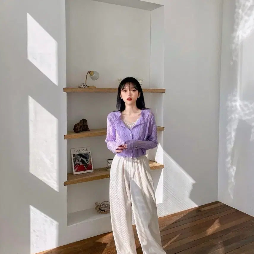 [BUNJANG] Cherrykuri Suede Pants Ivory Size 1 / 체리퀴리 스웨이드 팬츠 아이보리 사이즈1