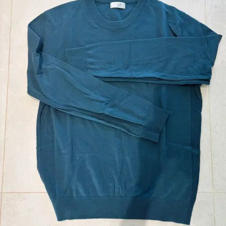 [BUNJANG] TIME Men's Knit Teal 105 Size / TIME남성니트 청록색 105사이즈