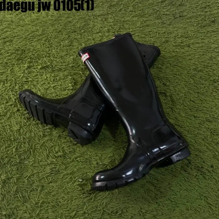 [BUNJANG] Hunter Black Rain Boots / 헌터 블랙 유광 레인부츠 장화