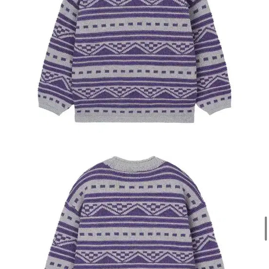 [BUNJANG] Fromis_9 Pattern Knit Sweater Purple / 펀프롬펀 패턴 니트 스웨터 퍼플