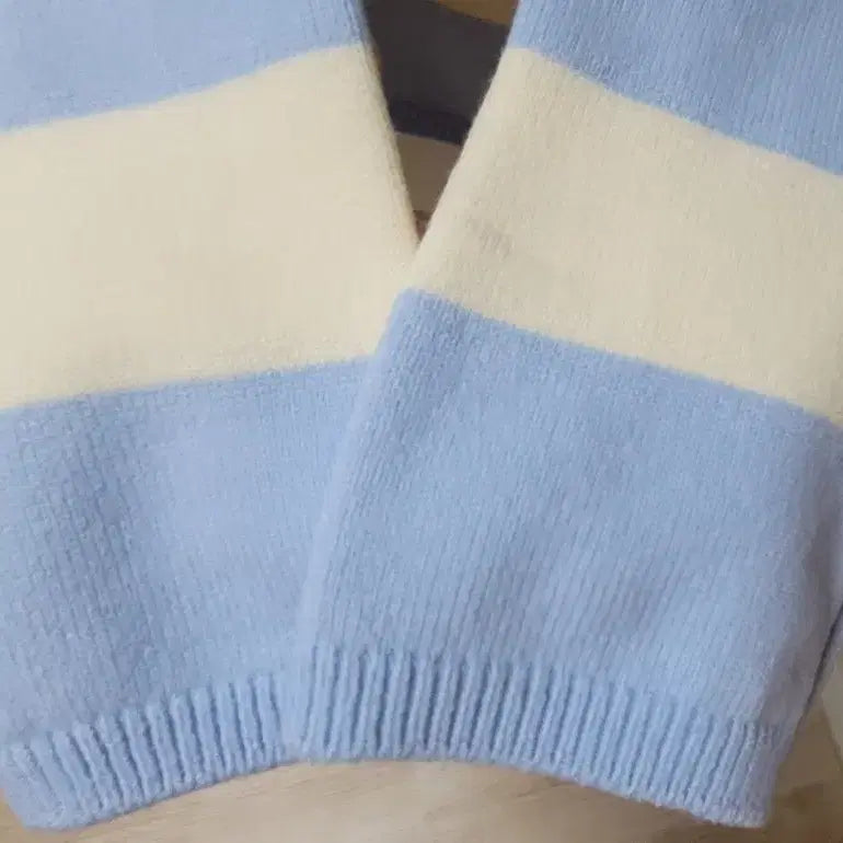 [BUNJANG] Hanbbyu Knitted Rugby Stripe Collar Knit Top / 한삐우 니티드 럭비 스트라이프 카라 니트 F 5566