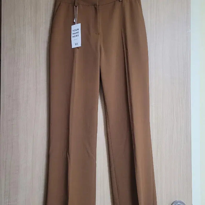 [SOLD OUT] (새상품)유어네임히얼 브라운 슬랙스 L(28)