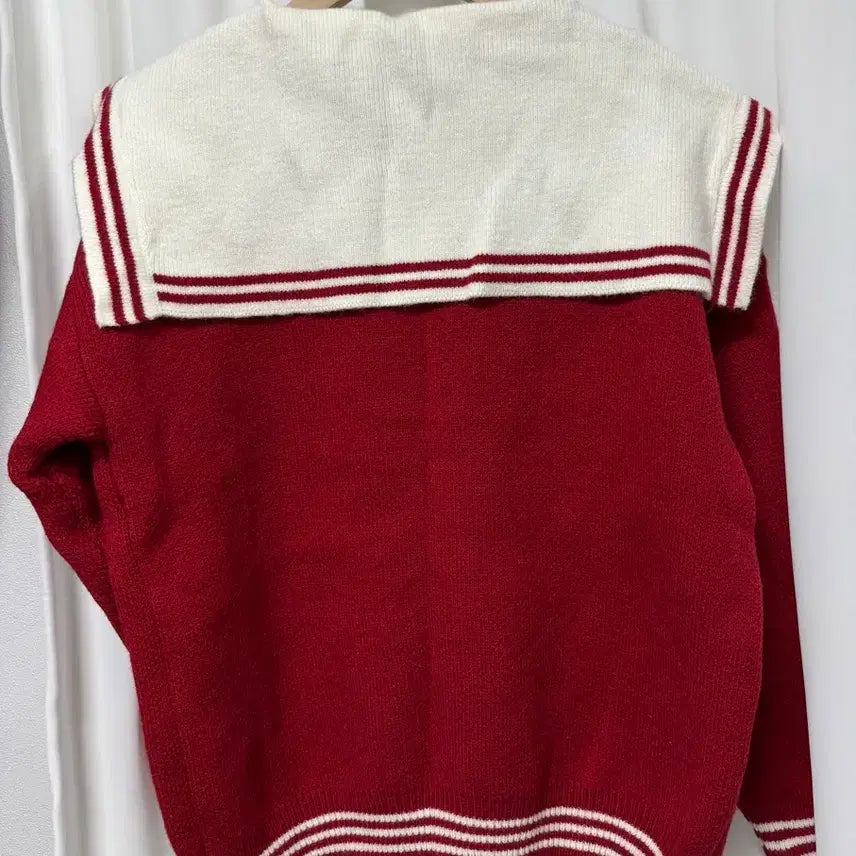 [BUNJANG] Sailor Collar Knit Top / [새상품] 세일러 카라 니트 레드