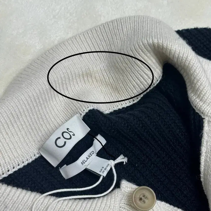 [BUNJANG] COS Stripe Rugby Knit M / COS 스트라이프 럭비 니트 M 새상품