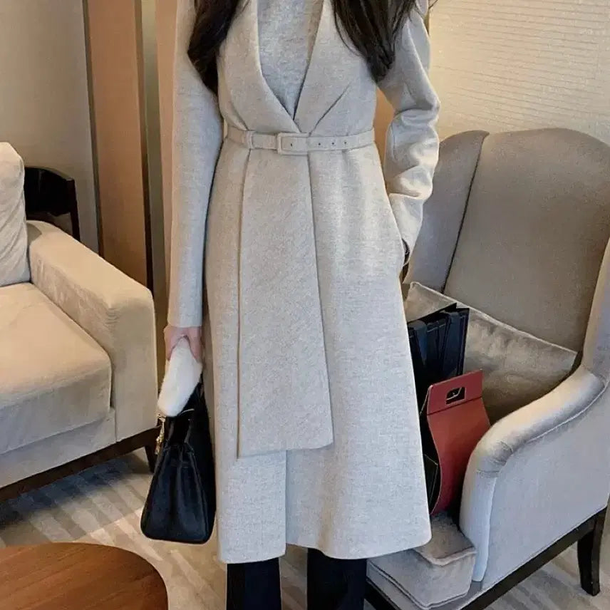 [BUNJANG] Lapillus Muffler Wool Coat / 라플라 머플러 울 코트