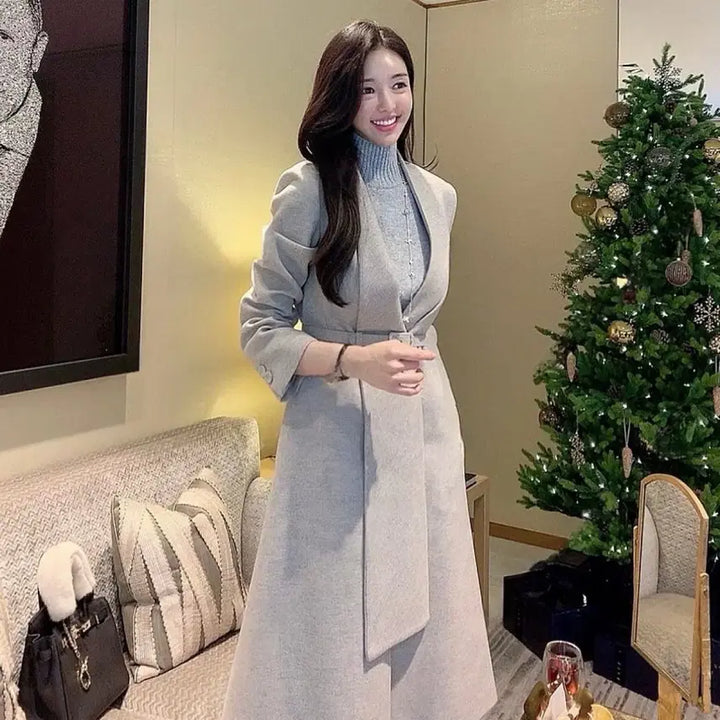 [BUNJANG] Lapillus Muffler Wool Coat / 라플라 머플러 울 코트
