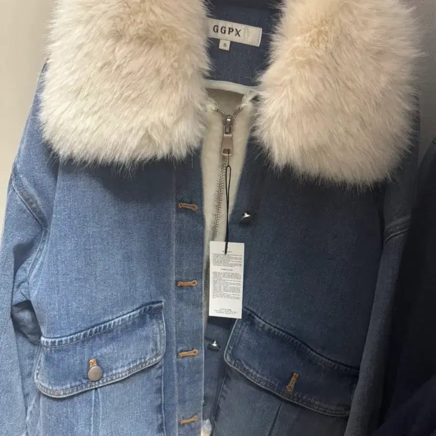 [BUNJANG] GGPX Denim Fur Jacket / [새상품] GGPX 데님 퍼 자켓