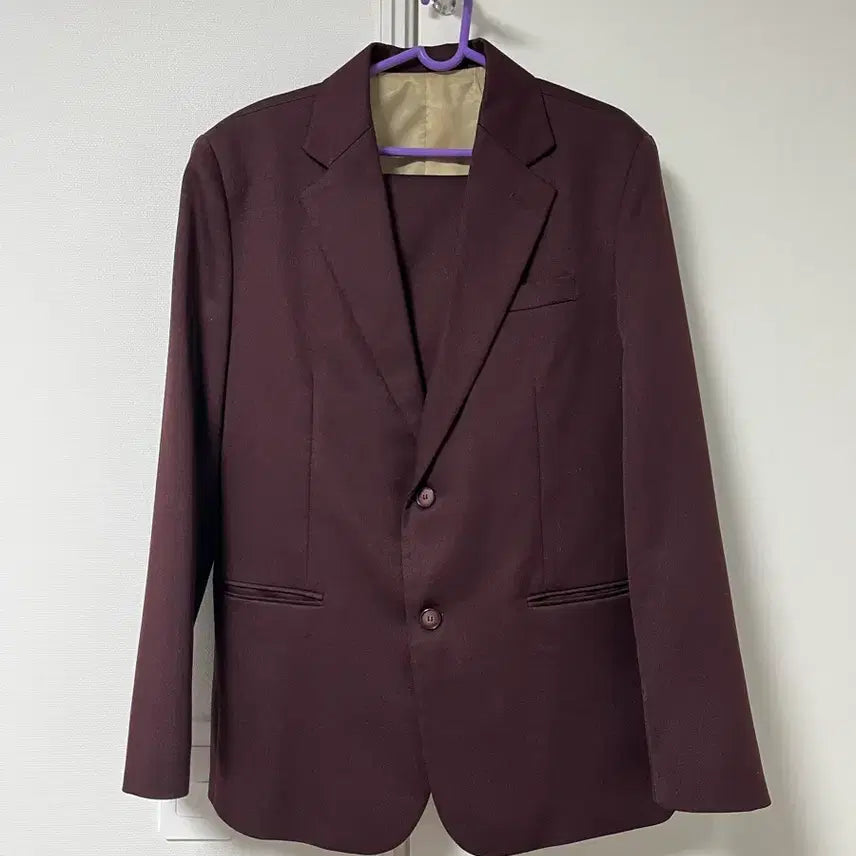 [BUNJANG] Burgundy Suit Set / [100/30] 버건디 수트 셋업