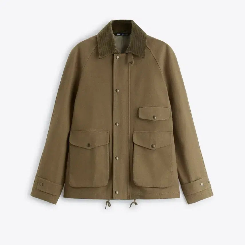 [BUNJANG] ZARA Corduroy Combo Structure Jumper M / 자라 코듀로이 콤비 스트럭처 점퍼 M