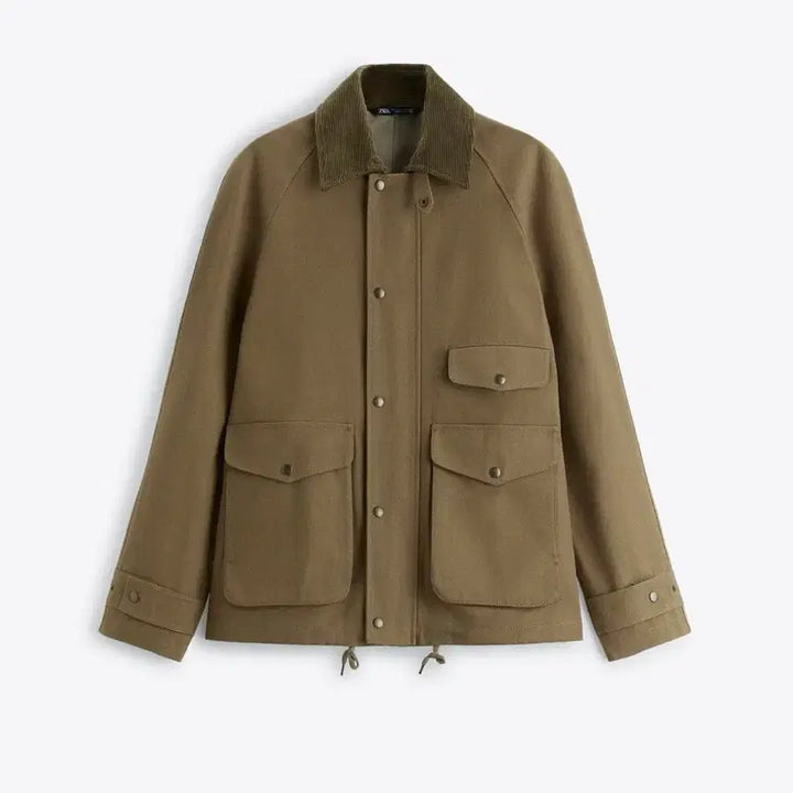 [BUNJANG] ZARA Corduroy Combo Structure Jumper M / 자라 코듀로이 콤비 스트럭처 점퍼 M