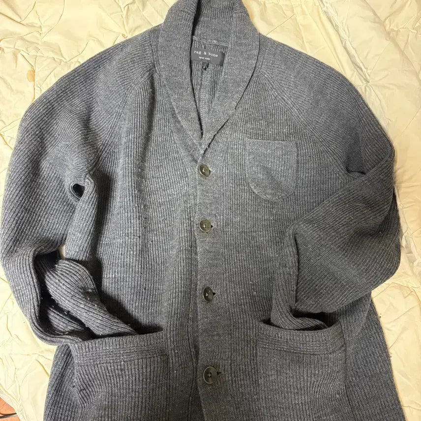 [BUNJANG] Rag & Bone Charcoal Shawl Collar Cardigan / Rag & Bone 챠콜색 숄카라가디건