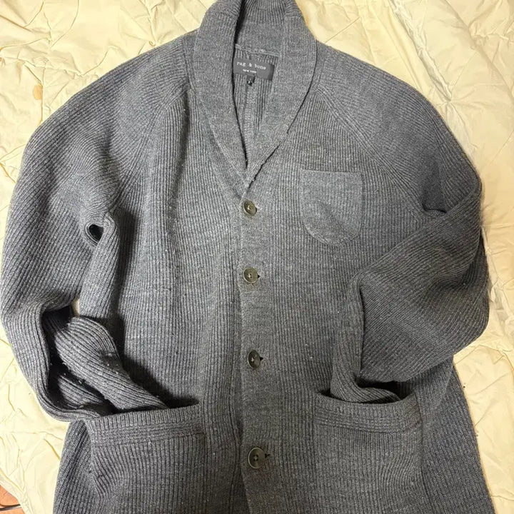 [BUNJANG] Rag & Bone Charcoal Shawl Collar Cardigan / Rag & Bone 챠콜색 숄카라가디건