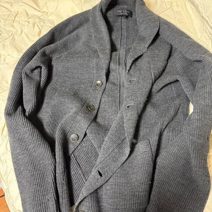 [BUNJANG] Rag & Bone Charcoal Shawl Collar Cardigan / Rag & Bone 챠콜색 숄카라가디건