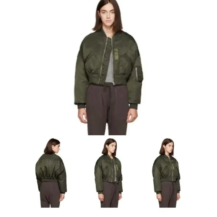 [BUNJANG] ALICE Reversible Crop Goose Down Bomber Jacket / 알써틴 리버서블 크롭 구스다운 봄버